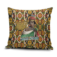 Queen Nzinga Pillow Cover Mbandi Traditional Regal Portrait Empowerment Quote African Female Leadership - Wonder Print Shop
