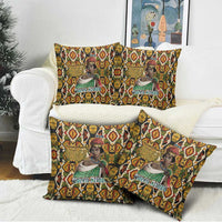 Queen Nzinga Pillow Cover Mbandi Traditional Regal Portrait Empowerment Quote African Female Leadership - Wonder Print Shop
