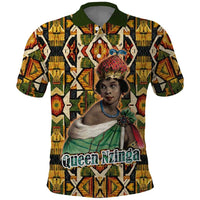 Queen Nzinga Polo Shirt Mbandi Traditional Regal Portrait Empowerment Quote African Female Leadership - Wonder Print Shop