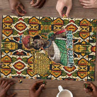 Queen Nzinga Puzzle Mbandi Traditional Regal Portrait Empowerment Quote African Female Leadership - Wonder Print Shop