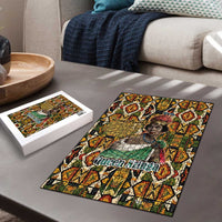 Queen Nzinga Puzzle Mbandi Traditional Regal Portrait Empowerment Quote African Female Leadership - Wonder Print Shop