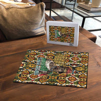 Queen Nzinga Puzzle Mbandi Traditional Regal Portrait Empowerment Quote African Female Leadership - Wonder Print Shop