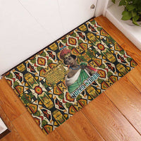 Queen Nzinga Rubber Doormat Mbandi Traditional Regal Portrait Empowerment Quote African Female Leadership - Wonder Print Shop