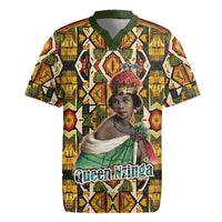 Queen Nzinga Rugby Jersey Mbandi Traditional Regal Portrait Empowerment Quote African Female Leadership - Wonder Print Shop