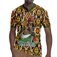 Queen Nzinga Rugby Jersey Mbandi Traditional Regal Portrait Empowerment Quote African Female Leadership - Wonder Print Shop