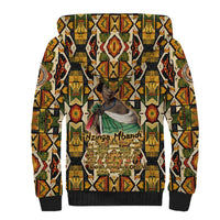 Queen Nzinga Sherpa Hoodie Mbandi Traditional Regal Portrait Empowerment Quote African Female Leadership - Wonder Print Shop