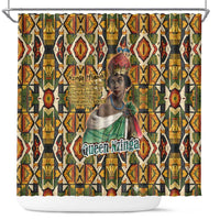 Queen Nzinga Shower Curtain Mbandi Traditional Regal Portrait Empowerment Quote African Female Leadership - Wonder Print Shop