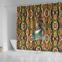 Queen Nzinga Shower Curtain Mbandi Traditional Regal Portrait Empowerment Quote African Female Leadership - Wonder Print Shop