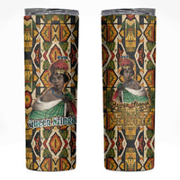Queen Nzinga Skinny Tumbler Mbandi Traditional Regal Portrait Empowerment Quote African Female Leadership - Wonder Print Shop