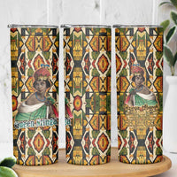 Queen Nzinga Skinny Tumbler Mbandi Traditional Regal Portrait Empowerment Quote African Female Leadership - Wonder Print Shop