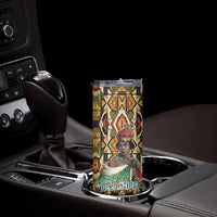 Queen Nzinga Skinny Tumbler Mbandi Traditional Regal Portrait Empowerment Quote African Female Leadership - Wonder Print Shop