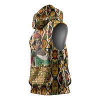 Queen Nzinga Sleeveless Hoodie Mbandi Traditional Regal Portrait Empowerment Quote African Female Leadership - Wonder Print Shop