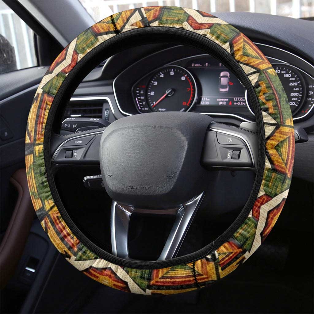 Queen Nzinga Steering Wheel Cover Mbandi Traditional Regal Portrait Empowerment Quote African Female Leadership - Wonder Print Shop