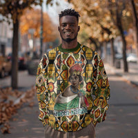 Queen Nzinga Sweatshirt Mbandi Traditional Regal Portrait Empowerment Quote African Female Leadership - Wonder Print Shop