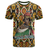 Queen Nzinga T shirt Mbandi Traditional Regal Portrait Empowerment Quote African Female Leadership - Wonder Print Shop