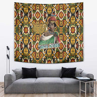Queen Nzinga Tapestry Mbandi Traditional Regal Portrait Empowerment Quote African Female Leadership - Wonder Print Shop
