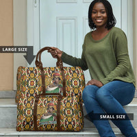 Queen Nzinga Travel Bag Mbandi Traditional Regal Portrait Empowerment Quote African Female Leadership - Wonder Print Shop