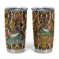 Queen Nzinga Tumbler Cup Mbandi Traditional Regal Portrait Empowerment Quote African Female Leadership - Wonder Print Shop