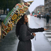 Queen Nzinga Umbrella Mbandi Traditional Regal Portrait Empowerment Quote African Female Leadership - Wonder Print Shop
