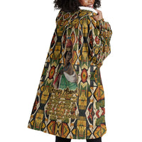 Queen Nzinga Wearable Blanket Hoodie Mbandi Traditional Regal Portrait Empowerment Quote African Female Leadership - Wonder Print Shop