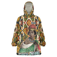 Queen Nzinga Wearable Blanket Hoodie Mbandi Traditional Regal Portrait Empowerment Quote African Female Leadership - Wonder Print Shop