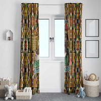 Queen Nzinga Window Curtain Mbandi Traditional Regal Portrait Empowerment Quote African Female Leadership - Wonder Print Shop