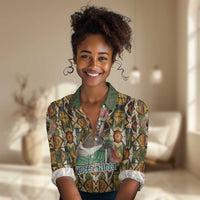 Queen Nzinga Women Casual Shirt Mbandi Traditional Regal Portrait Empowerment Quote African Female Leadership - Wonder Print Shop