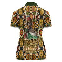Queen Nzinga Women Polo Shirt Mbandi Traditional Regal Portrait Empowerment Quote African Female Leadership - Wonder Print Shop