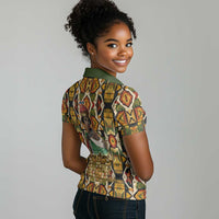 Queen Nzinga Women Polo Shirt Mbandi Traditional Regal Portrait Empowerment Quote African Female Leadership - Wonder Print Shop