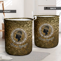 Queen Nzinga Laundry Basket Cowrie Crown Silhouette Royal Power - Wonder Print Shop