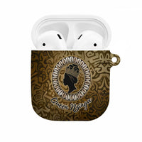 Queen Nzinga AirPods Case Cowrie Crown Silhouette Royal Power - Wonder Print Shop