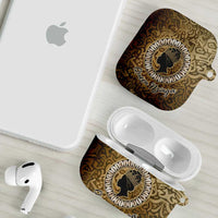 Queen Nzinga AirPods Case Cowrie Crown Silhouette Royal Power - Wonder Print Shop