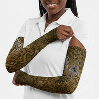 Queen Nzinga Arm Sleeves Cowrie Crown Silhouette Royal Power - Wonder Print Shop