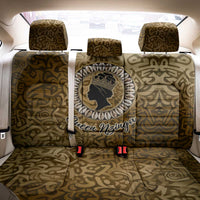 Queen Nzinga Back Car Seat Cover Cowrie Crown Silhouette Royal Power - Wonder Print Shop
