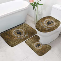 Queen Nzinga Bathroom Set Cowrie Crown Silhouette Royal Power - Wonder Print Shop