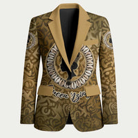 Queen Nzinga Blazer Cowrie Crown Silhouette Royal Power - Wonder Print Shop