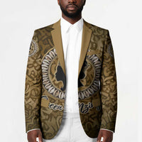 Queen Nzinga Blazer Cowrie Crown Silhouette Royal Power - Wonder Print Shop