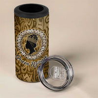 Queen Nzinga 4 in 1 Can Cooler Tumbler Cowrie Crown Silhouette Royal Power - Wonder Print Shop