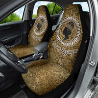 Queen Nzinga Car Seat Cover Cowrie Crown Silhouette Royal Power - Wonder Print Shop