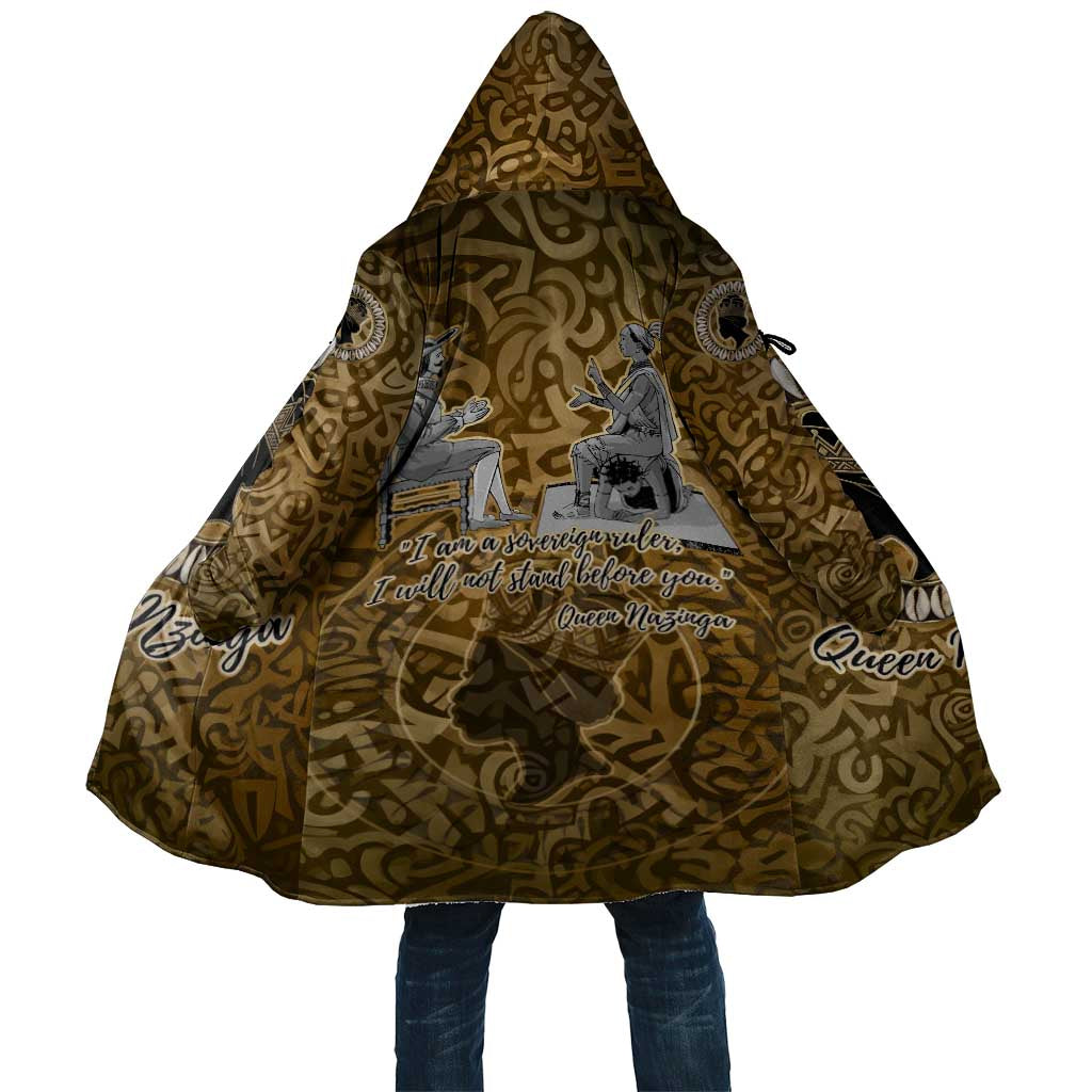 Queen Nzinga Cloak Cowrie Crown Silhouette Royal Power - Wonder Print Shop