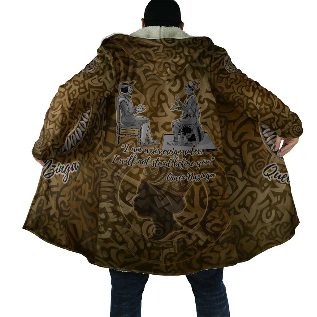 Queen Nzinga Cloak Cowrie Crown Silhouette Royal Power - Wonder Print Shop