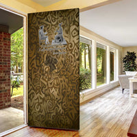 Queen Nzinga Door Cover Cowrie Crown Silhouette Royal Power - Wonder Print Shop