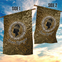 Queen Nzinga Garden Flag Cowrie Crown Silhouette Royal Power - Wonder Print Shop