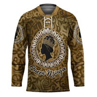 Queen Nzinga Hockey Jersey Cowrie Crown Silhouette Royal Power - Wonder Print Shop