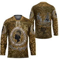 Queen Nzinga Hockey Jersey Cowrie Crown Silhouette Royal Power - Wonder Print Shop