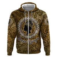 Queen Nzinga Hoodie Cowrie Crown Silhouette Royal Power - Wonder Print Shop