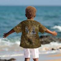 Queen Nzinga Kid Hawaiian Shirt Cowrie Crown Silhouette Royal Power - Wonder Print Shop