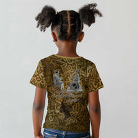 Queen Nzinga Kid T shirt Cowrie Crown Silhouette Royal Power - Wonder Print Shop