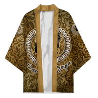 Queen Nzinga Kimono Cowrie Crown Silhouette Royal Power - Wonder Print Shop