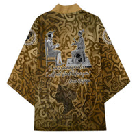 Queen Nzinga Kimono Cowrie Crown Silhouette Royal Power - Wonder Print Shop